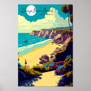 Arroyo Burro Beach California Reisebild Poster