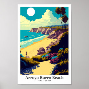 Arroyo Burro Beach California Reisevorführung Poster