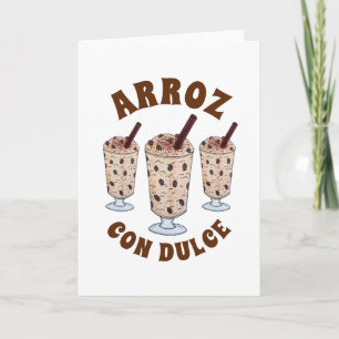 Arroz con Dulce puerto-ricanischer Kokosreis-Puddi Karte