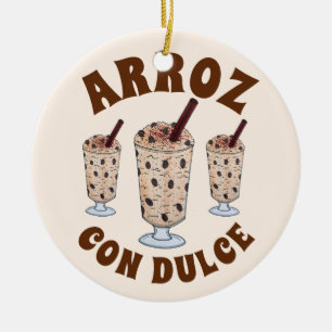 Arroz con Dulce Puerto Rico Coconut Rice Pudding Keramik Ornament