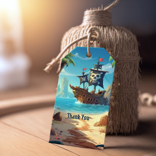 Arrr-danke-ye! Pirate Paradise Island Geburtstag Geschenkanhänger