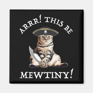 Arrr! Das ist winzig! Pirate Cat Magnet