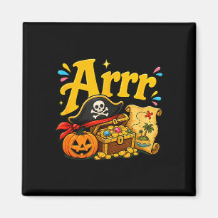 Arrr lustiger Pirat Halloween Piratenhut Kürbis Magnet