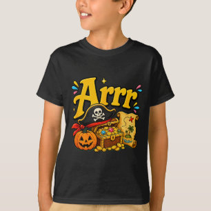 Arrr lustiger Pirat Halloween Piratenhut Kürbis T-Shirt