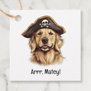 Arrr Matey Pirate Golden Retriever Dog Skull Geschenkanhänger