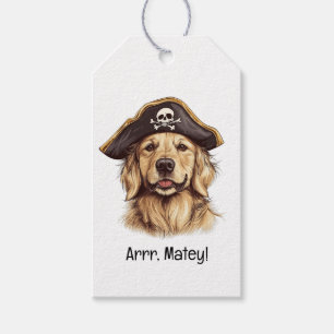 Arrr Matey Pirate Golden Retriever Dog Skull Geschenkanhänger