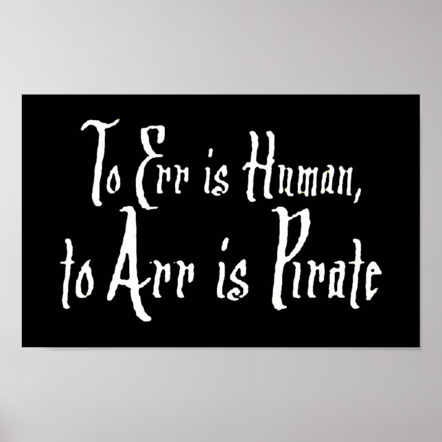Arrr Pirate Poster (Vorne)