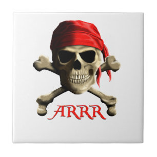 ARRR spricht wie eine Piraten-Piratenflagge Fliese