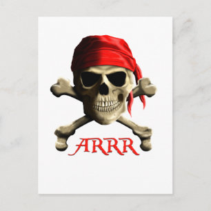 ARRR spricht wie eine Piraten-Piratenflagge Postkarte