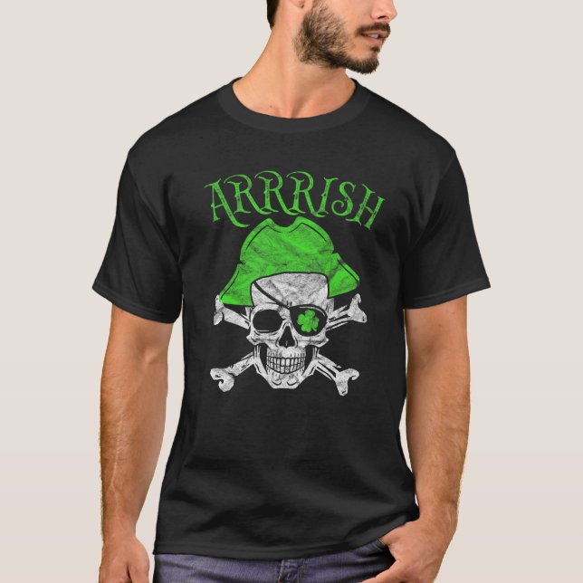 Arrrish Funny St. Patricks Day Irish Pirate St P T-Shirt (Vorderseite)