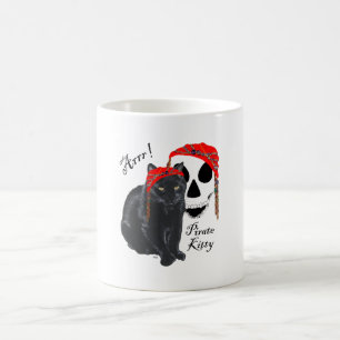 Arrrr! Schwarze Katze Piraten Kitty Kaffeetasse