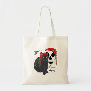 Arrrr! Schwarze Katzen-Pirat Kitty Tragetasche