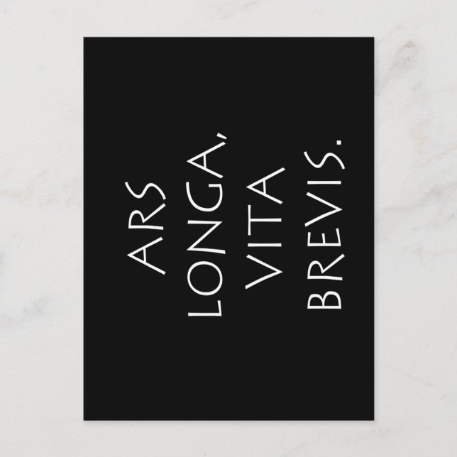 Ars Longa Vita Brevis Postkarte (Vorderseite)