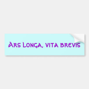 ARS longa, vita kurz Autoaufkleber