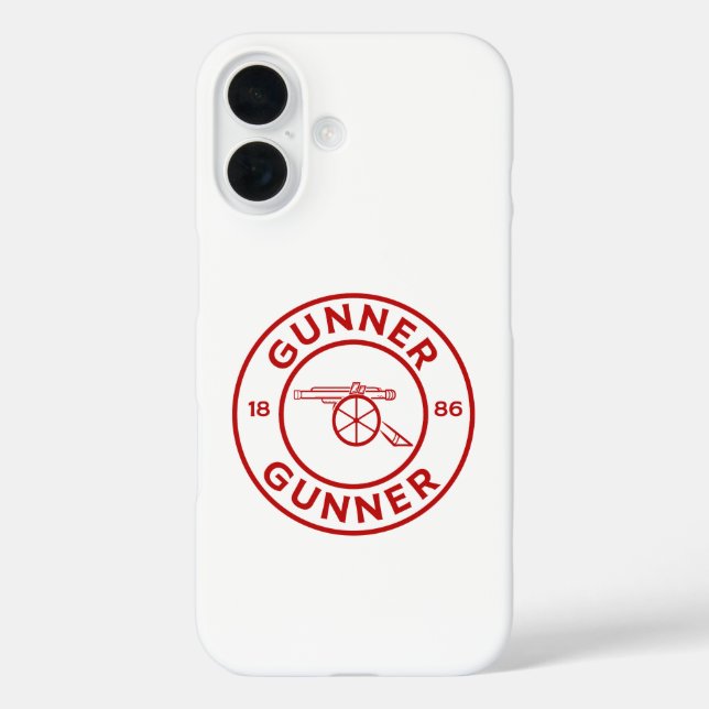 Arsenal Gunner iPhone 16 Hülle (Rückseite)