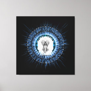 Arsencia Ethereal Silver Light Fraktal Art Leinwanddruck