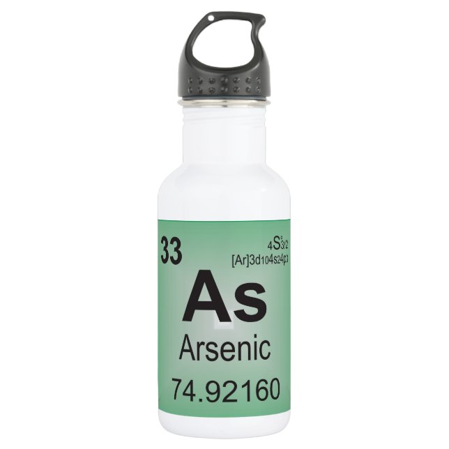 Arsenhaltiges einzelnes Element vom Periodensystem Trinkflasche (Vorderseite)