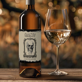 Arsenic Cellars Merlot Halloween Weinlabel Weinetikett