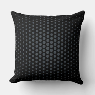 Arsenic Techno Dots Modern Schwarz Kissen