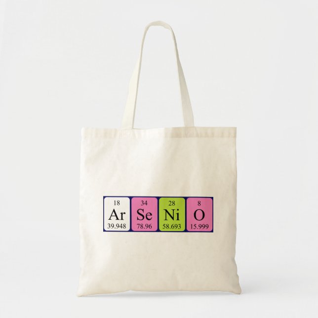 Arsenio nom de table périodique sac fourre-tout (Devant)