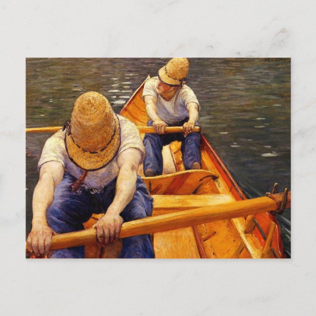 Arsmen (Boatmen Rowing), Kunstmalerei Postkarte (Vorderseite)