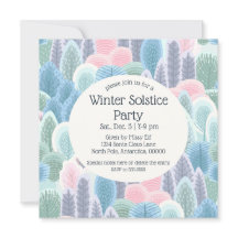 Arsty Winter Pastel Trees Weihnachtsfest Party