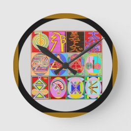 Art101 Reiki n Karuna Healing Symbol Collection Runde Wanduhr