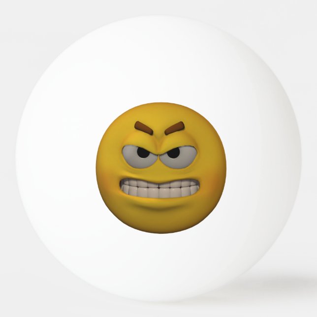 Art3d sehr verärgerter Emoticon Tischtennisball (Vorderseite)