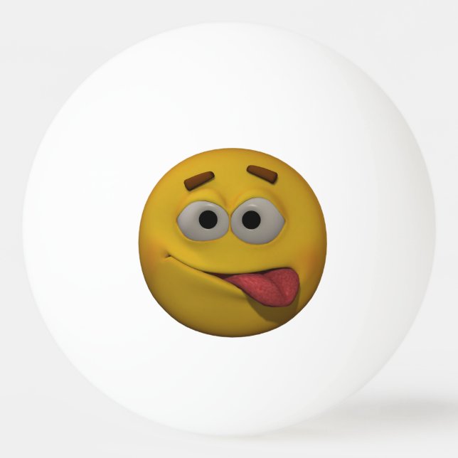 Art 3D Playfull Emoticon Tischtennisball (Vorderseite)