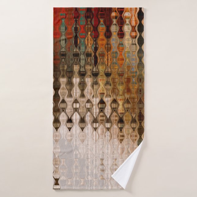 art abstract colorful geometric intersection backg (Serviette de bain)