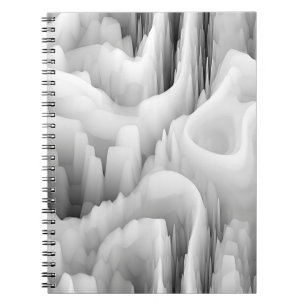 art abstract fractal wave blurred monochrome backg notizblock