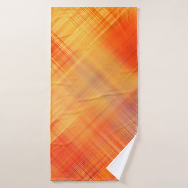 art abstract geometric diagonal lines pattern, blu (Serviette de bain)