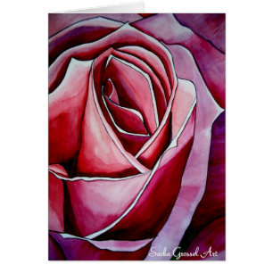 Art abstrait aquarelle macro fleur Rose rose