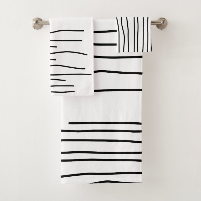 Art Abstrait Black White Lines Minimalisme (En situation)