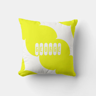 Art Abstrait George Ajouter votre nom Coussin de c