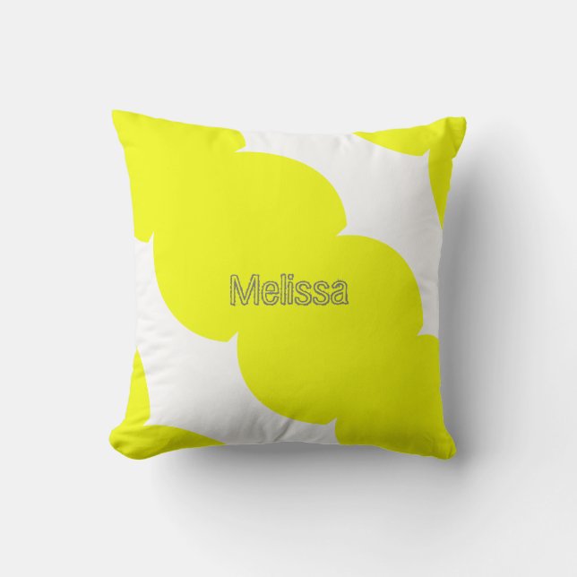 Art Abstrait Melissa Ajouter Votre Nom Coussin de  (Recto)