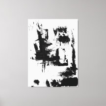 Art Abstrait, noir et blanc Extra grande toile