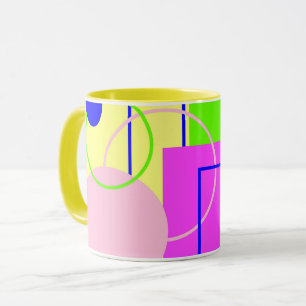 Art Abstrait Retro Style Bright Mug Cup
