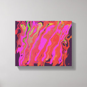 Art Abstrait sur toile en violet, art numérique.