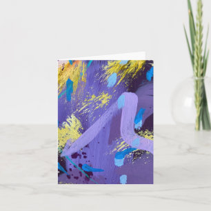 Art abstrait violet et jaune scintillant