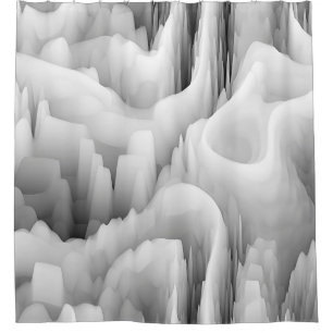 Art abstrakt Fraktal Welle verschwommen monochrome Duschvorhang