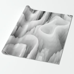 Art abstrakt Fraktal Welle verschwommen monochrome Geschenkpapier