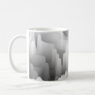 Art abstrakt Fraktal Welle verschwommen monochrome Kaffeetasse