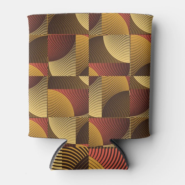 Art Abstrakt Geometric Textured Background Dosenkühler (Vorderseite)