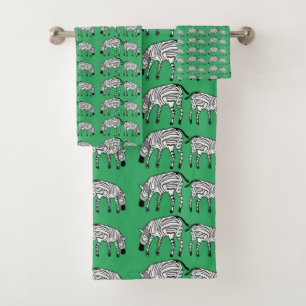 Art africain, mignon Motif kényan des zèbres