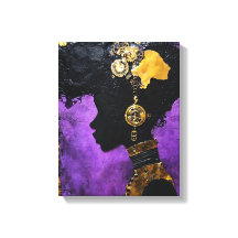 Art_afrofuturistische Steampunk-Frau Lila