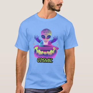 Art Alien cosmique - T-shirt Di à thème spatial