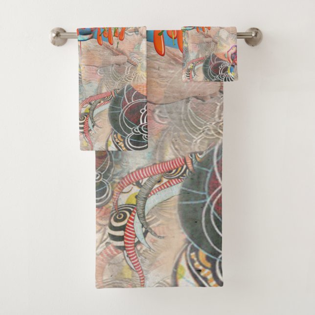 Art-Analog-Mind-zeichn Badhandtuch Set (Insitu)