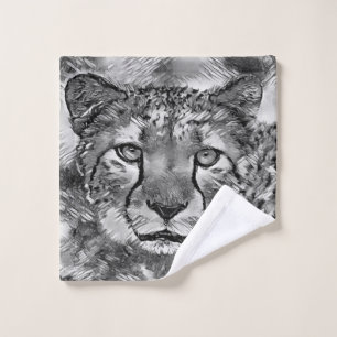 Art animal BW Cheetah Amoureux amusants de Cheeta