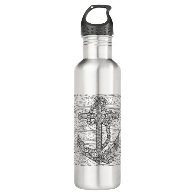 Art-Anker und Seil Trinkflasche (Vorderseite)